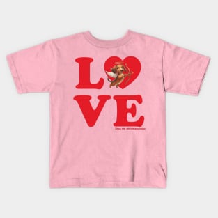 LOVE Cupid Dachshund Kids T-Shirt